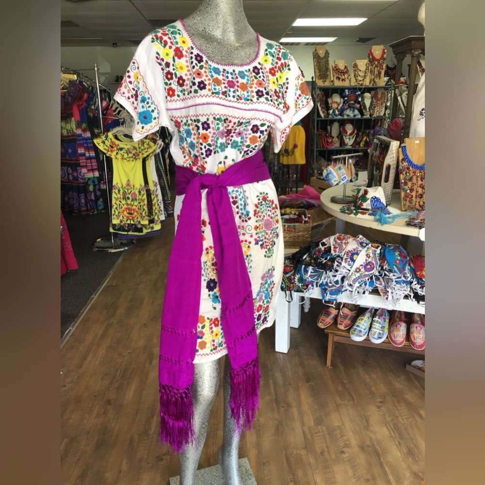 Mexican Shawl Rebozo Magenta Silky Soft